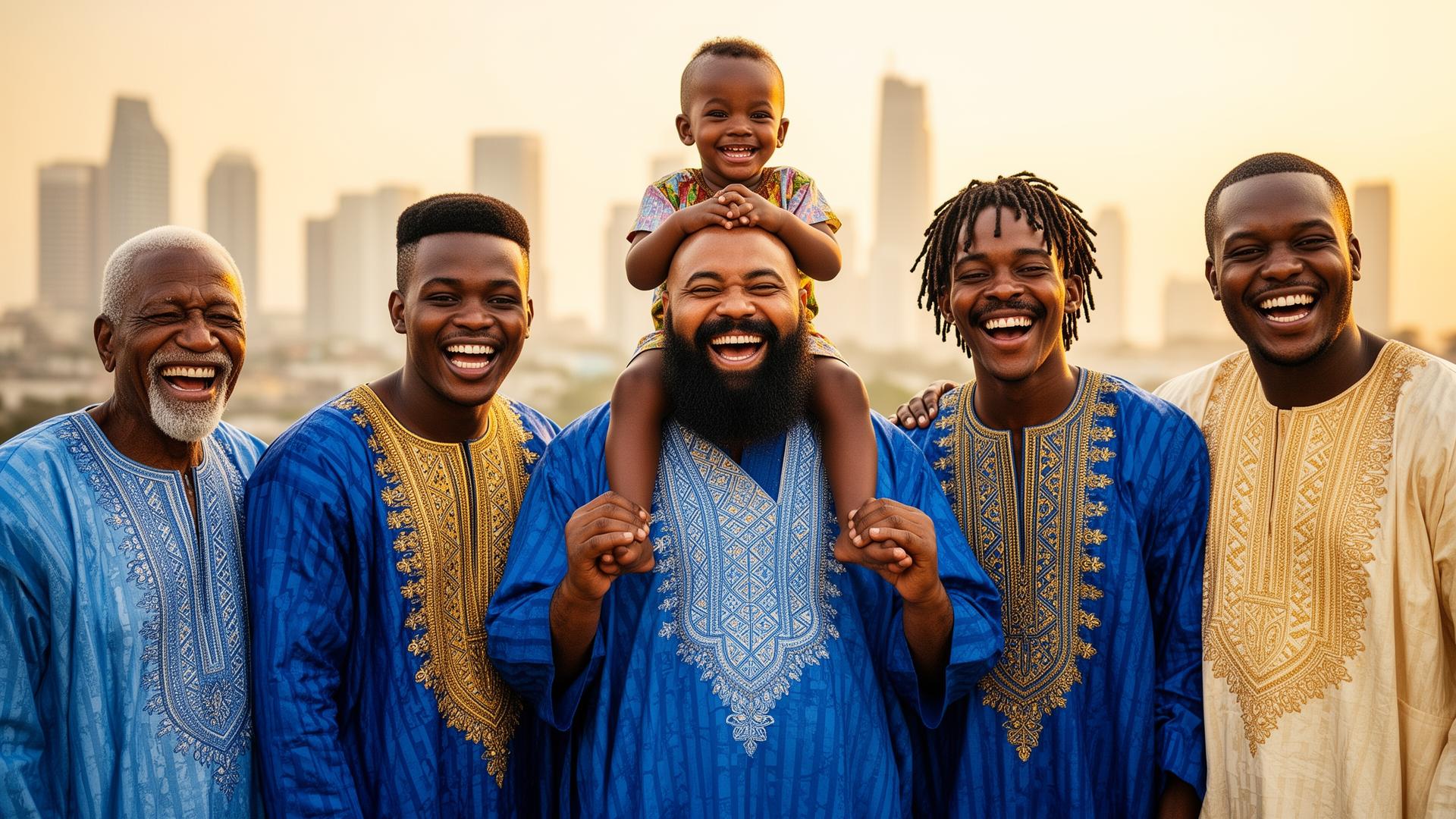 Fathers from Nigeria, Ghana, Kenya and Tanzania celebrating Father's Day